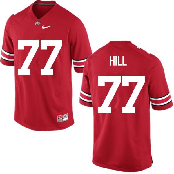 Ohio State Buckeyes #77 Michael Hill Men Stitch Jersey Red